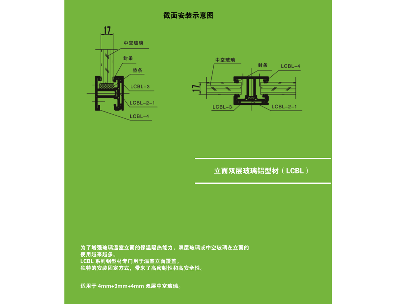 立面双层玻璃铝型材（LCBL）（北京华农） 照片